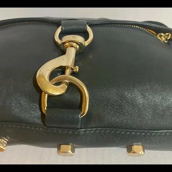 Rebecca Minkoff navy blue leather shoulder handbag - Picture 10 of 11